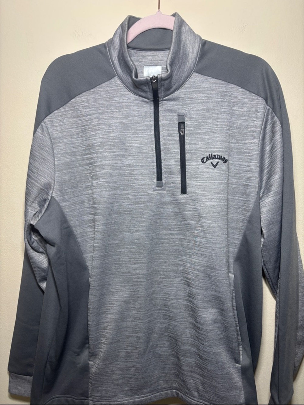 Callaway Heather Gray Quarter-Zip Golf Pullover